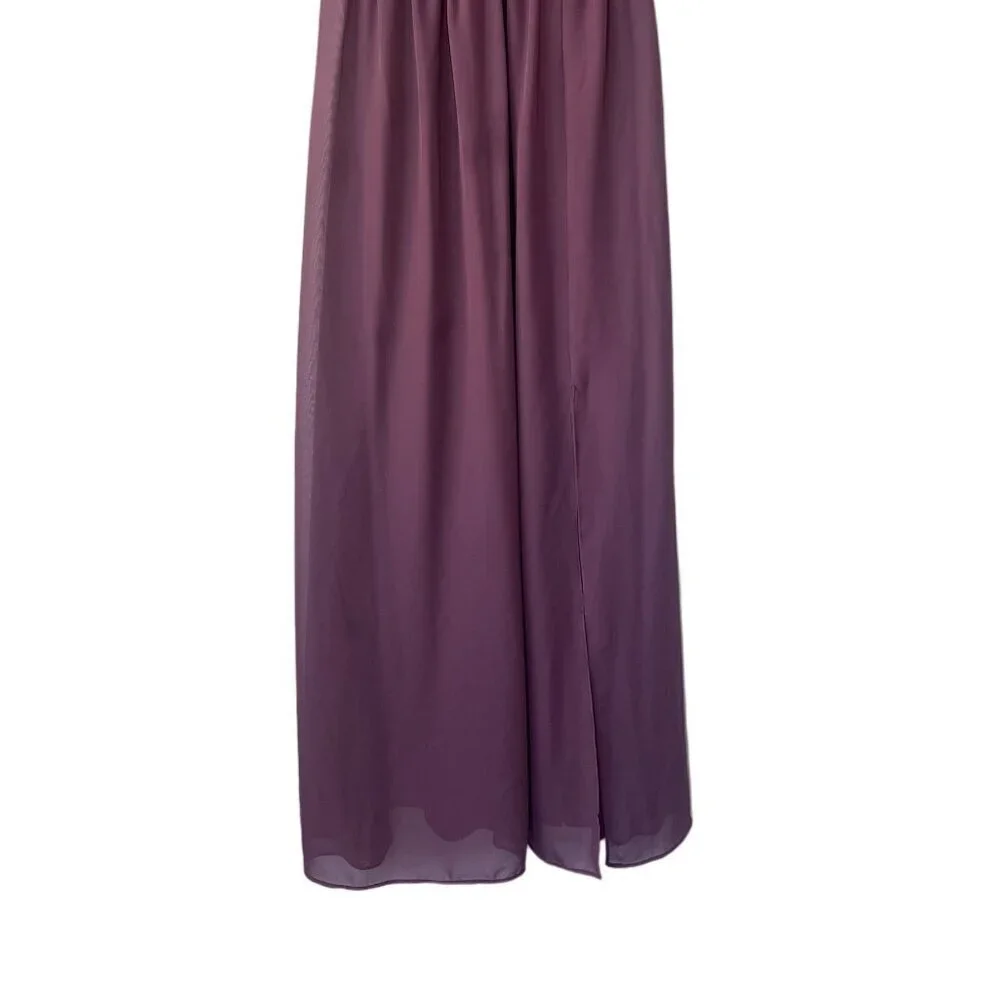 Birdy Grey Dress‎ Bridesmaid Size S Chiffon Rosewood Formal Hannah Maxi Ruffle - Picture 6 of 10